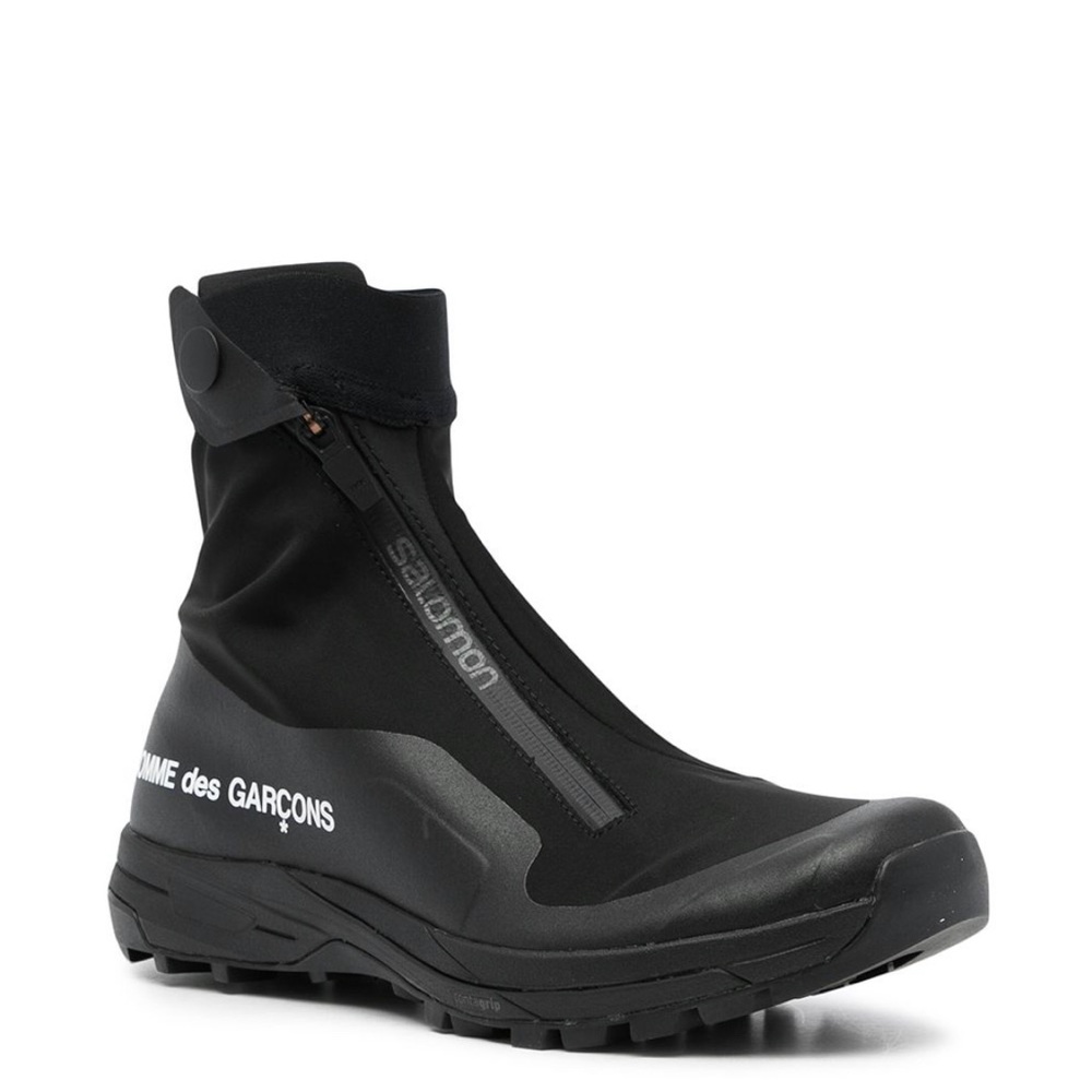 Comme Des Garçon x Salomon Logo Print High Top Sneakers - Picture 2 of 11